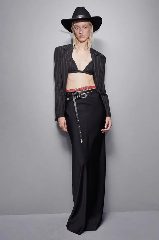 Patrizia Pepe Belts LowWaisted Leather Cowboy Belt Red 8211 Women