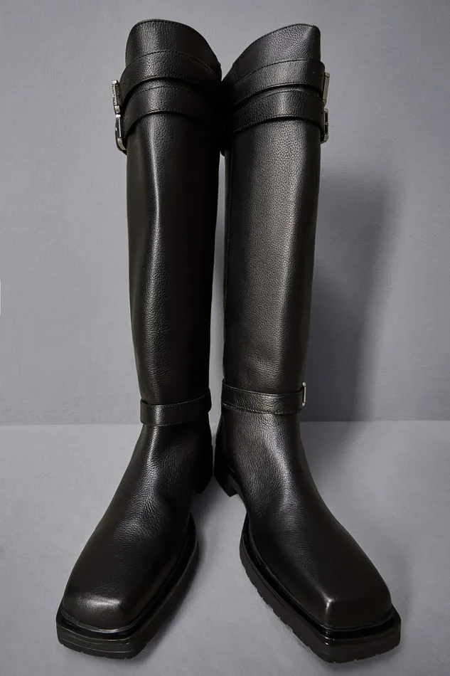Patrizia Pepe Boots Leather Biker Boots Black 8211 Women