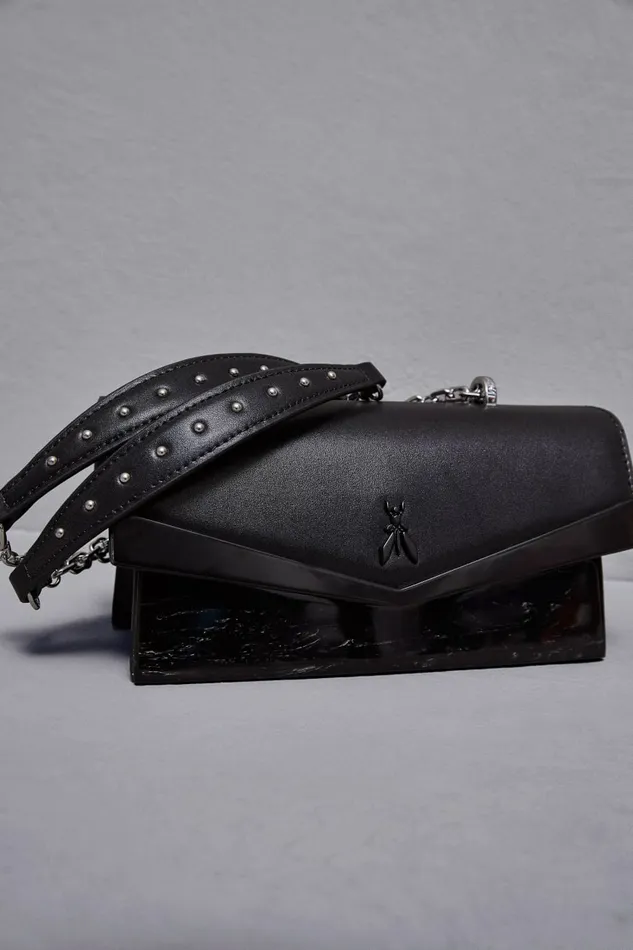 Patrizia Pepe Crossbodys Fly Bamby Shoulder Bag With Chain Black 8211 Women