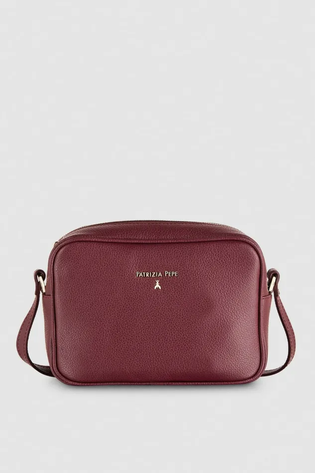 Patrizia Pepe Crossbodys Leather Camera Bag With Inside Pocket Purple 8211 Women Patrizia Pepe Crossbodys Leather Camera Bag With Inside Pocket Purple 8211 Women