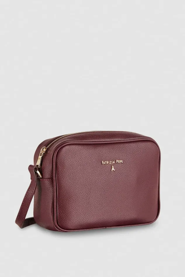Patrizia Pepe Crossbodys Leather Camera Bag With Inside Pocket Purple 8211 Women