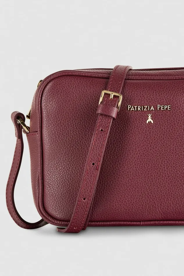 Patrizia Pepe Crossbodys Leather Camera Bag With Inside Pocket Purple 8211 Women