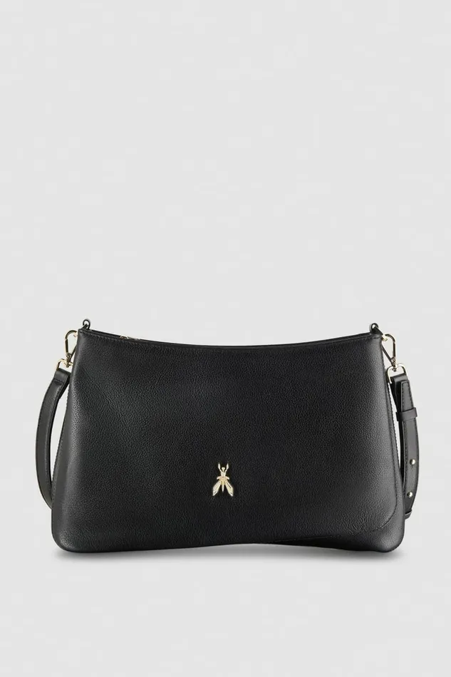 Patrizia Pepe Crossbodys ThreeCompartment Bag With Shoulder Strap Black 8211 Women Patrizia Pepe Crossbodys ThreeCompartment Bag With Shoulder Strap Black 8211 Women