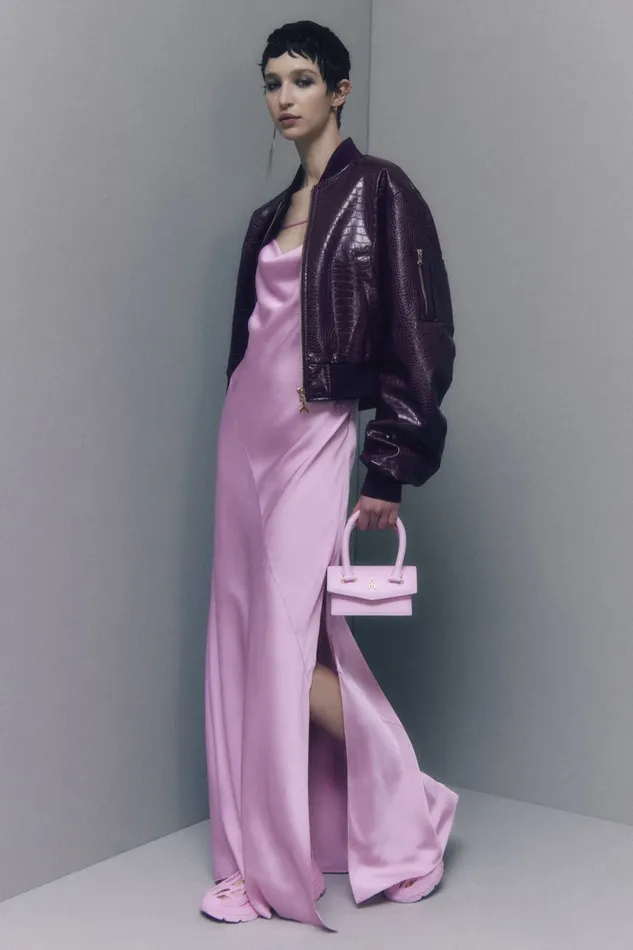 Patrizia Pepe Dresses Long Viscose Satin Mermaid Dress Pink 8211 Women