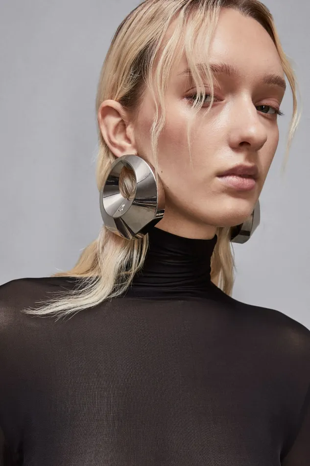 Patrizia Pepe Earrings Hoop Earrings Silver 8211 Women