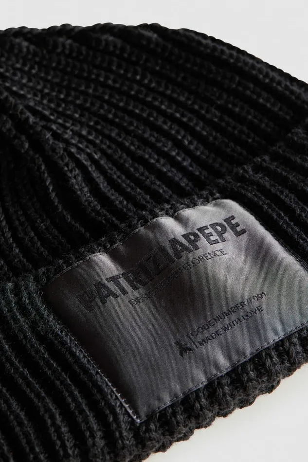 Patrizia Pepe Hats And Gloves Ribbed Fabric Hat Black 8211 Women