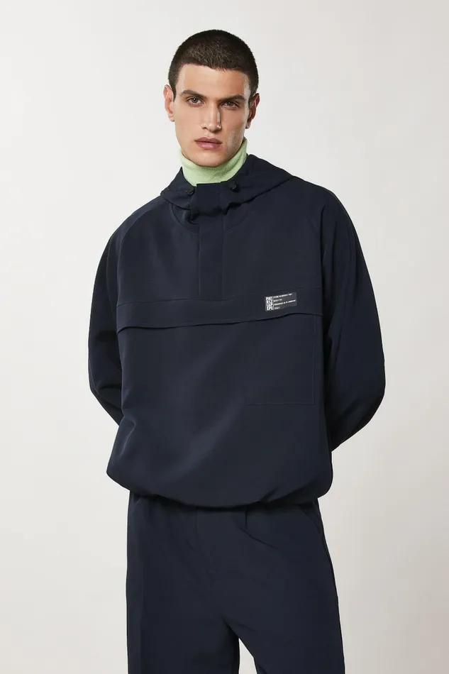 Patrizia Pepe Jackets Over Hooded Sweatshirt Blue 8211 Men