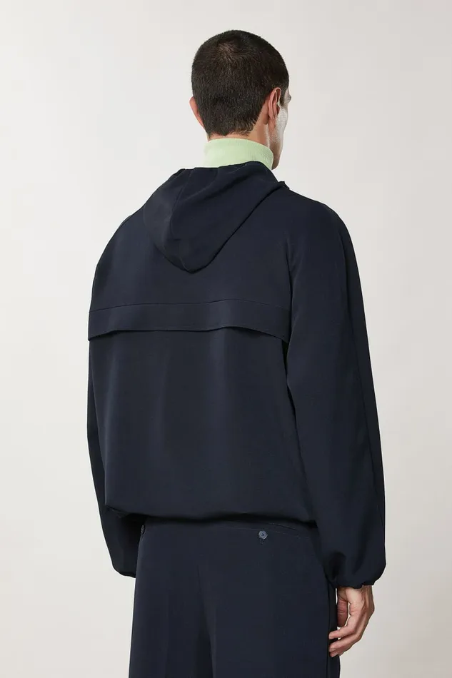 Patrizia Pepe Jackets Over Hooded Sweatshirt Blue 8211 Men