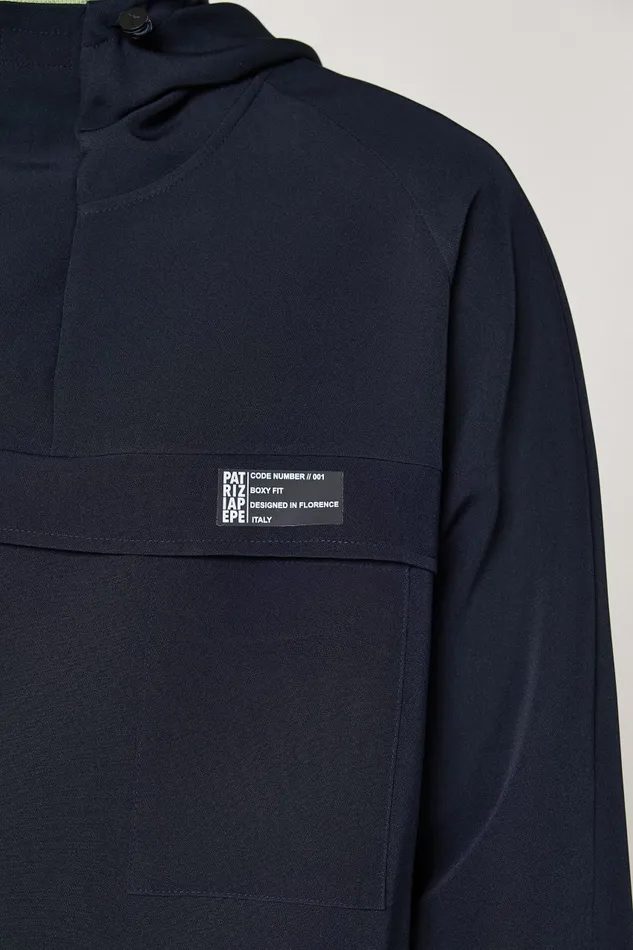 Patrizia Pepe Jackets Over Hooded Sweatshirt Blue 8211 Men