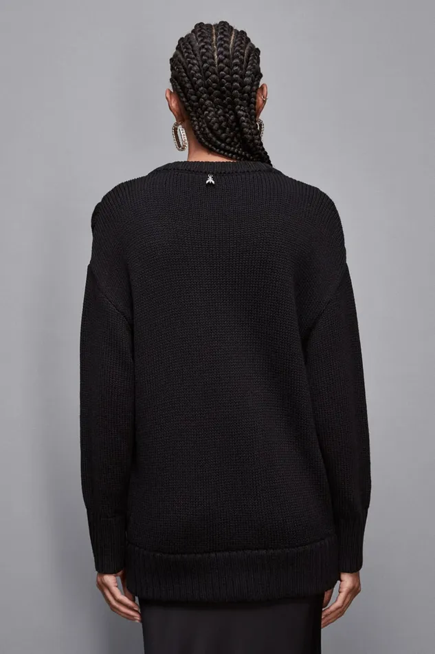 Patrizia Pepe Knitwear Wool Weave Sweater Black 8211 Women