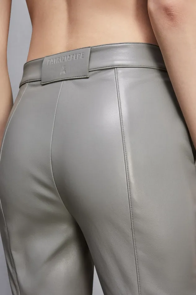 Patrizia Pepe Pants and Jeans Zippered Slim Pants Grey 8211 Women