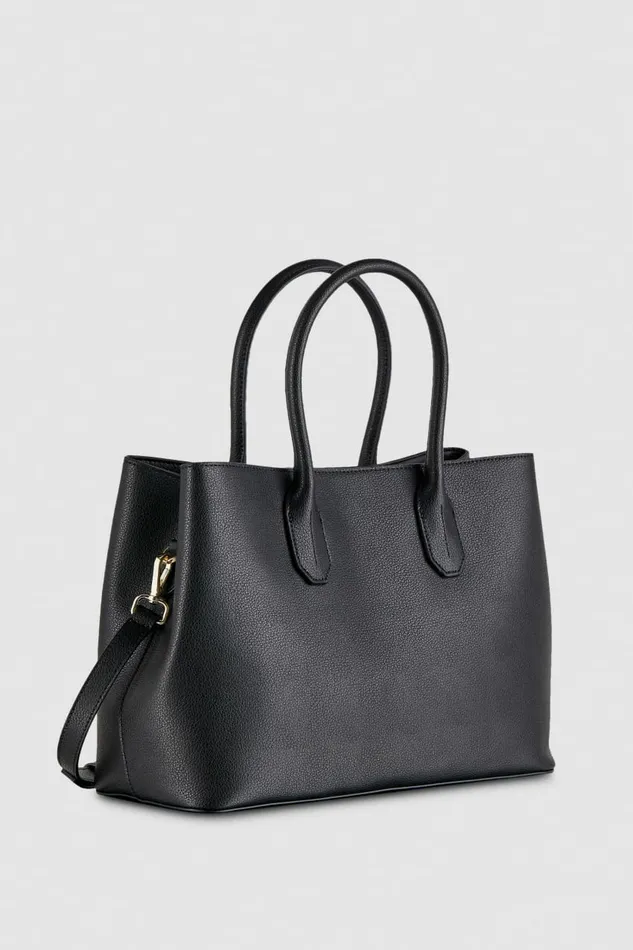 Patrizia Pepe Shoppers Fly Leather Shopping Bag With Shoulder Strap Black 8211 Women