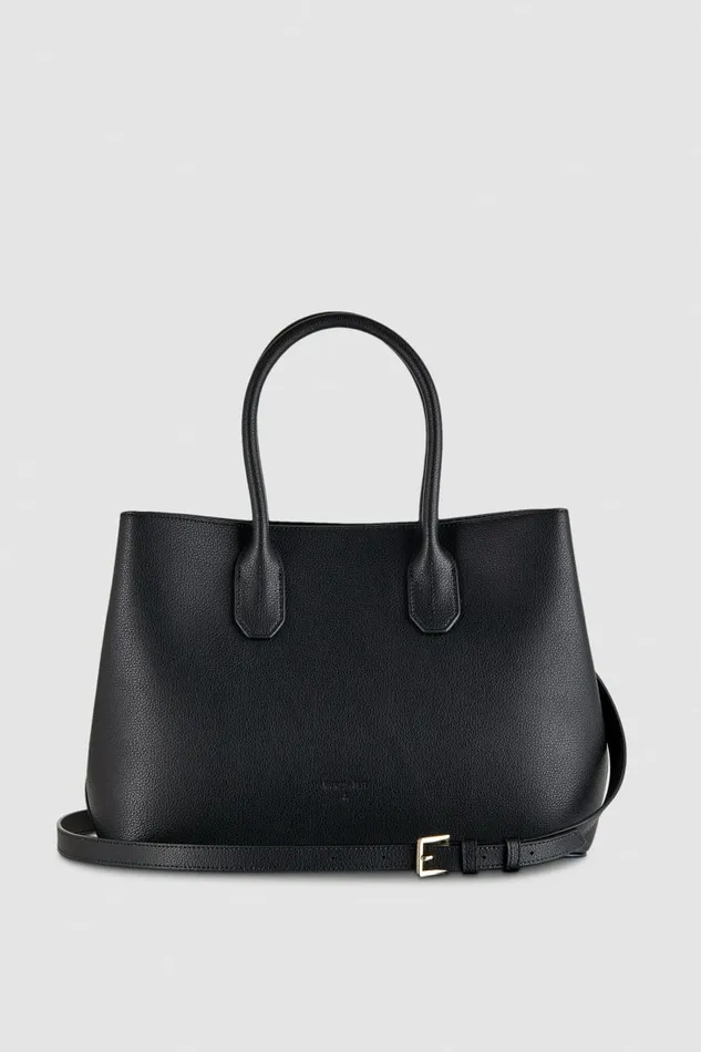 Patrizia Pepe Shoppers Fly Leather Shopping Bag With Shoulder Strap Black 8211 Women