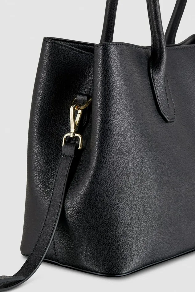 Patrizia Pepe Shoppers Fly Leather Shopping Bag With Shoulder Strap Black 8211 Women