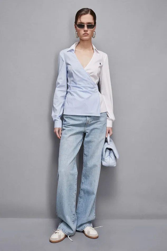Patrizia Pepe Tops Color Block Shirt White 8211 Women