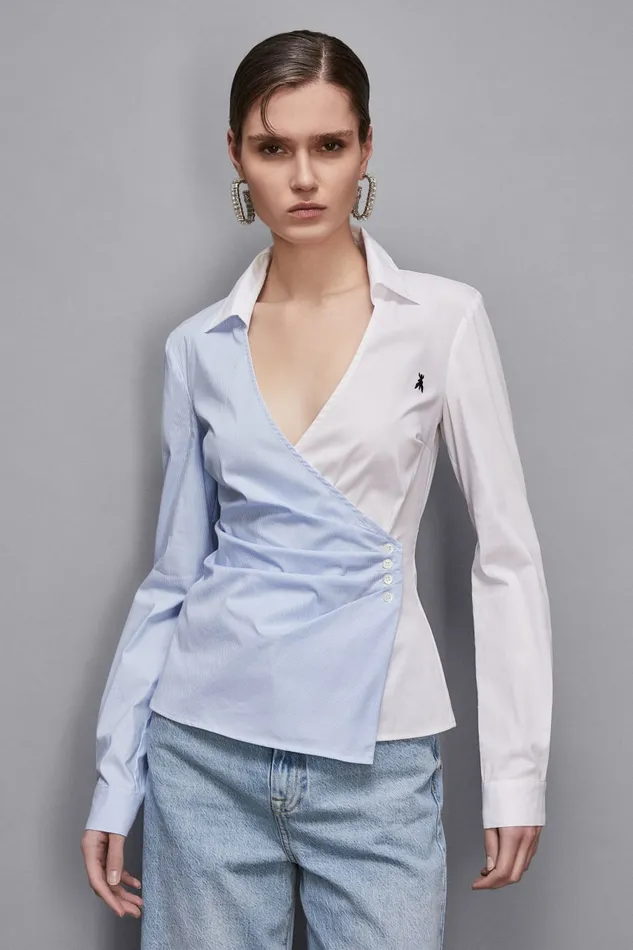 Patrizia Pepe Tops Color Block Shirt White 8211 Women