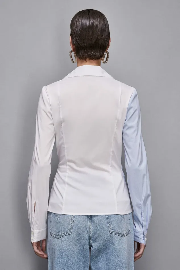 Patrizia Pepe Tops Color Block Shirt White 8211 Women