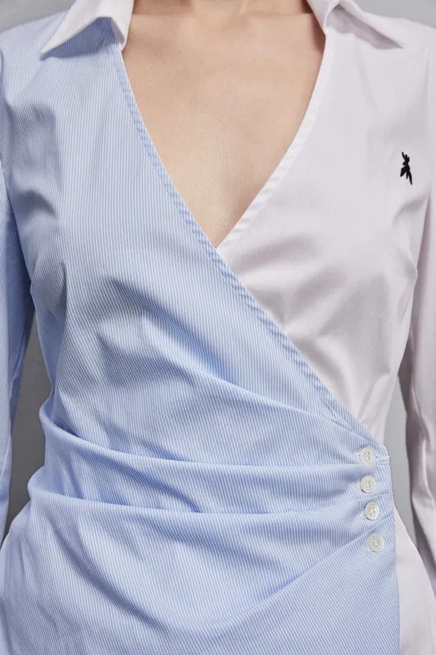 Patrizia Pepe Tops Color Block Shirt White 8211 Women