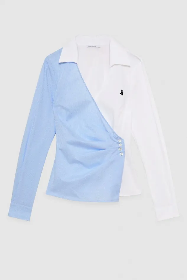 Patrizia Pepe Tops Color Block Shirt White 8211 Women