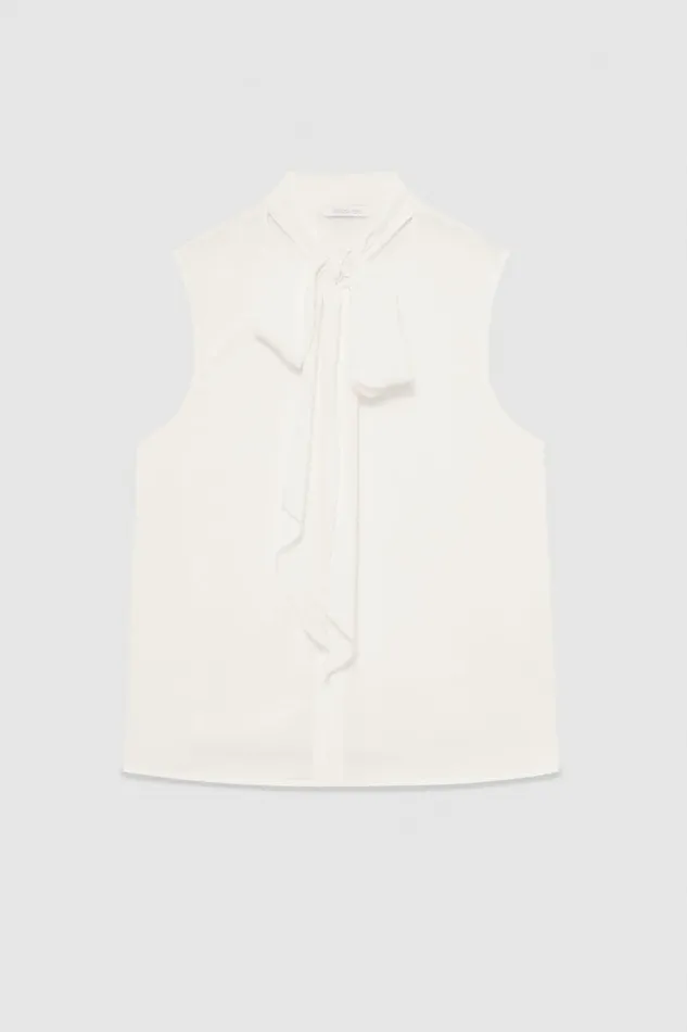 Patrizia Pepe Tops Essential Crepe Top White 8211 Women
