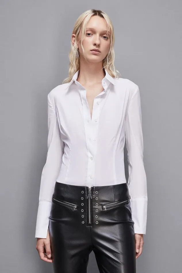 Patrizia Pepe Tops LongSleeved Shirt White 8211 Women