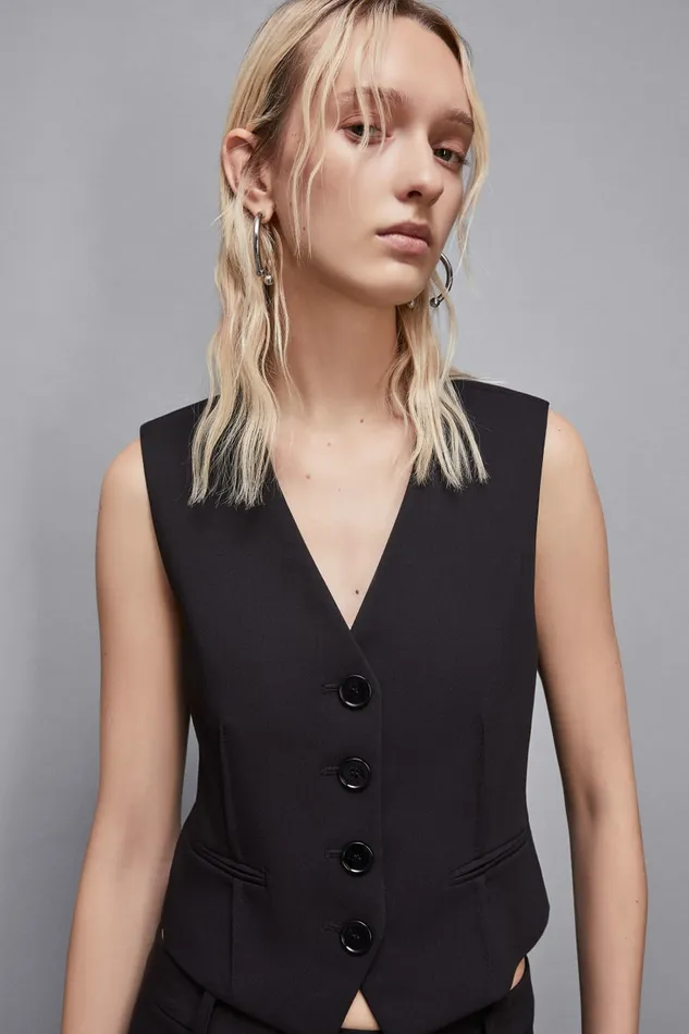 Patrizia Pepe Tops Stretch Twill Vest Black 8211 Women