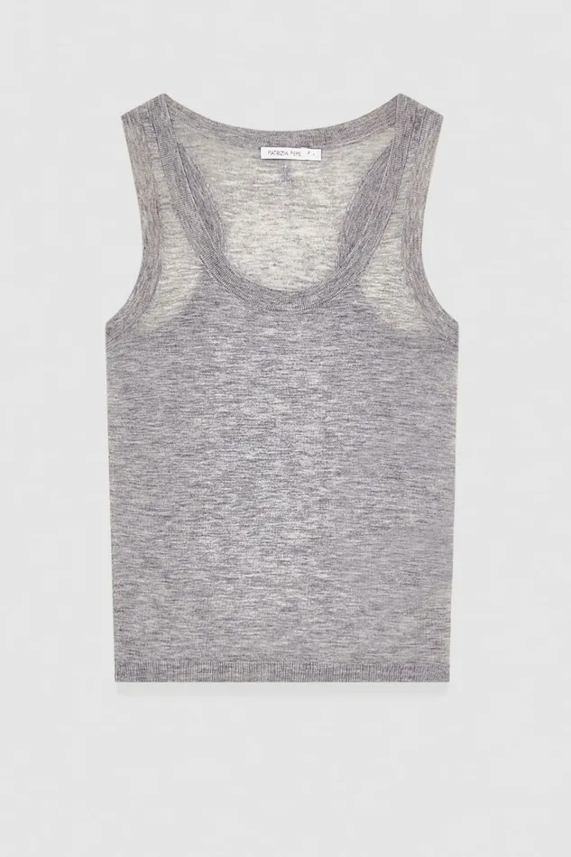 Patrizia Pepe Tops Super Light Tank Top Grey 8211 Women
