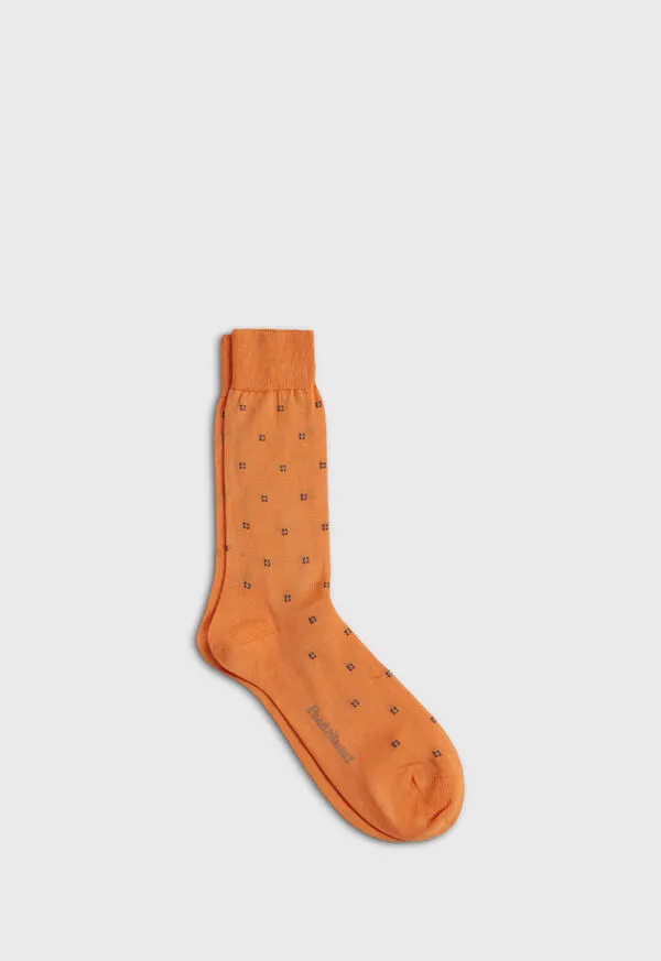 Paulstuart Cotton Deco Motif Sock Black Mens Socks