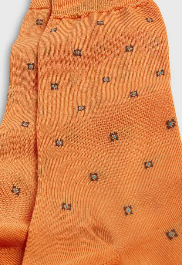 Paulstuart Cotton Deco Motif Sock Black Mens Socks Paulstuart Cotton Deco Motif Sock Black Mens Socks