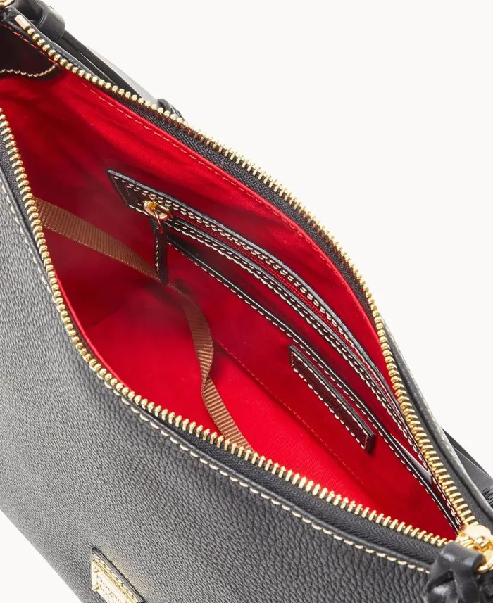 Pebble Grain Hobo Black Black Woman Dooney and Bourke Shoulder Bags Pebble Grain Hobo Black Black Woman Dooney and Bourke Shoulder Bags