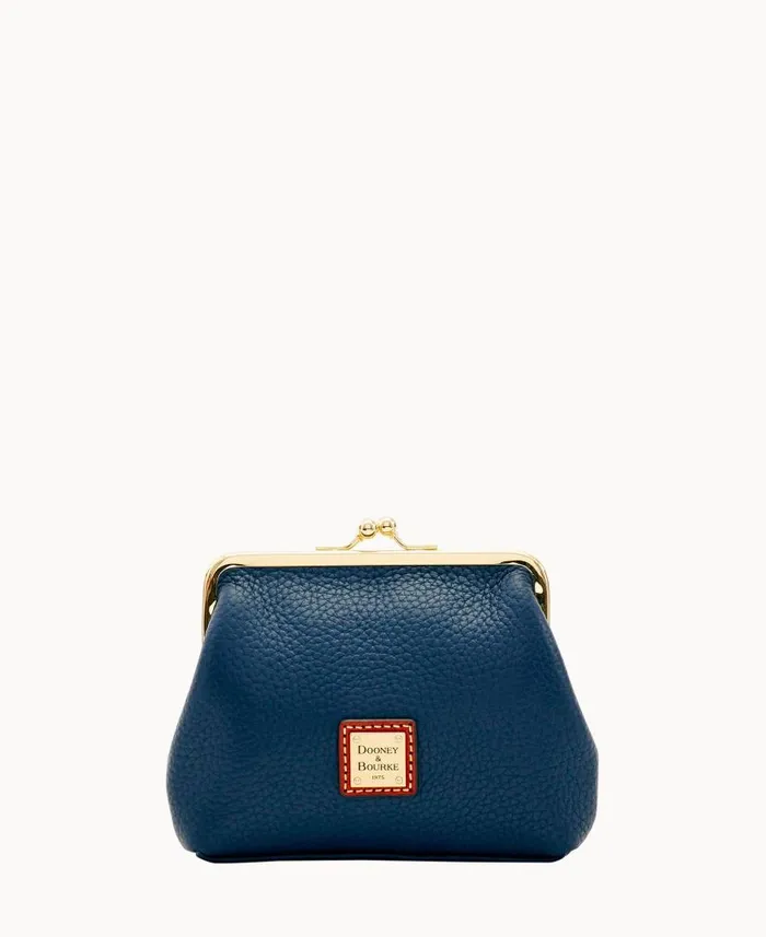 Pebble Grain Large Frame Purse Midnight Blue ManWoman Dooney and Bourke Wallets Pebble Grain Large Frame Purse Midnight Blue ManWoman Dooney and Bourke Wallets