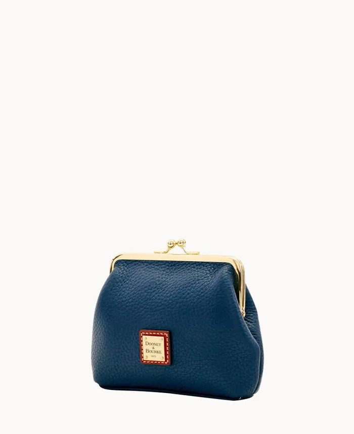 Pebble Grain Large Frame Purse Midnight Blue ManWoman Dooney and Bourke Wallets Pebble Grain Large Frame Purse Midnight Blue ManWoman Dooney and Bourke Wallets
