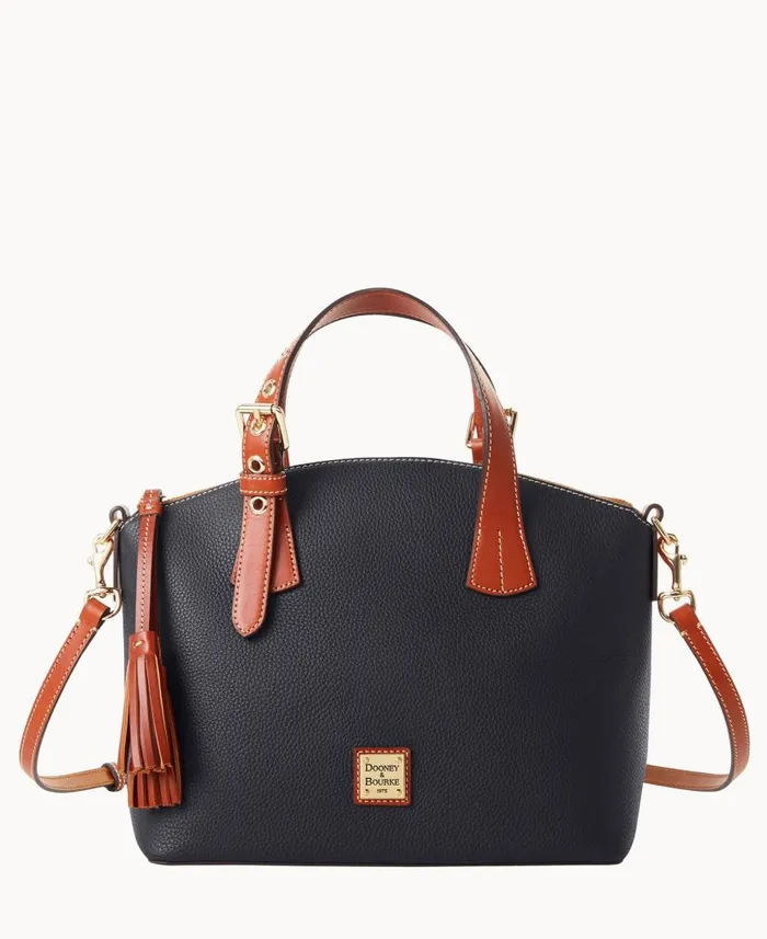 Pebble Grain Trina Satchel Black Woman Dooney and Bourke Satchels