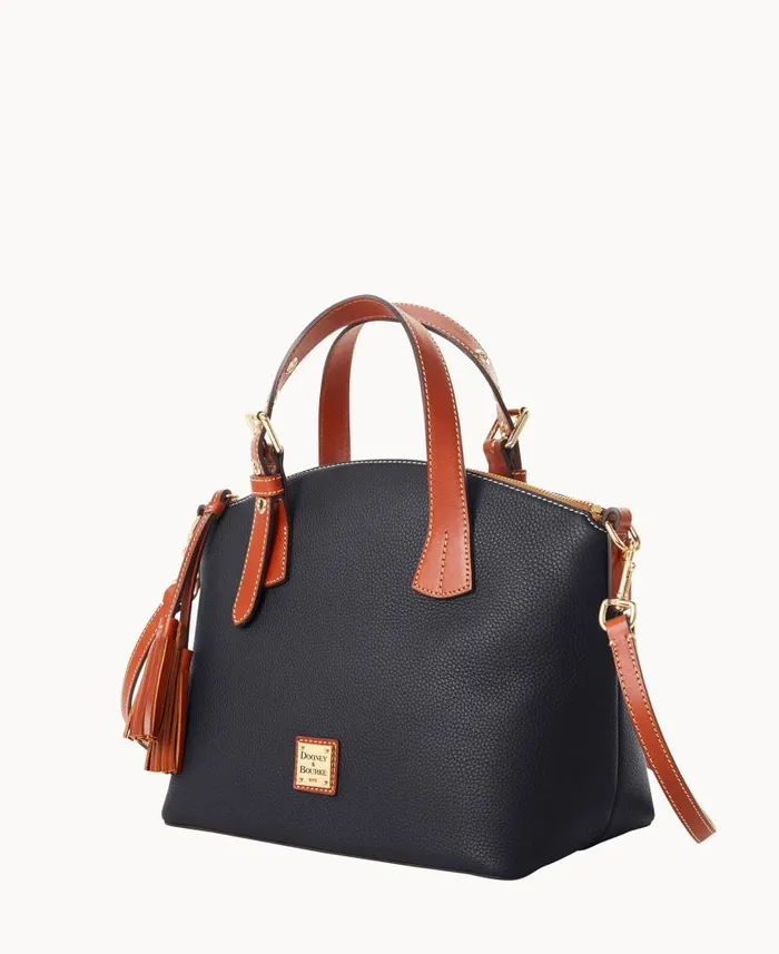 Pebble Grain Trina Satchel Black Woman Dooney and Bourke Satchels Pebble Grain Trina Satchel Black Woman Dooney and Bourke Satchels
