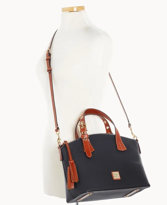 Pebble Grain Trina Satchel Black Woman Dooney and Bourke Satchels Pebble Grain Trina Satchel Black Woman Dooney and Bourke Satchels