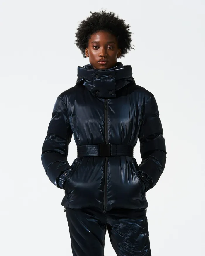 Perfect Moment Candice Down Parka Jacket Blue Liquid Women Ski Jackets