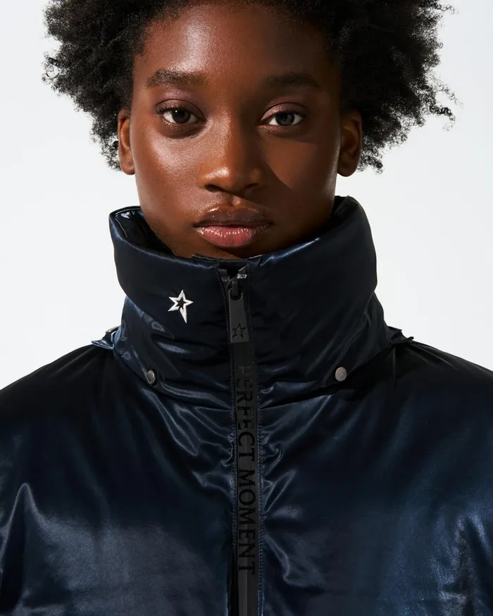 Perfect Moment Candice Down Parka Jacket Blue Liquid Women Ski Jackets