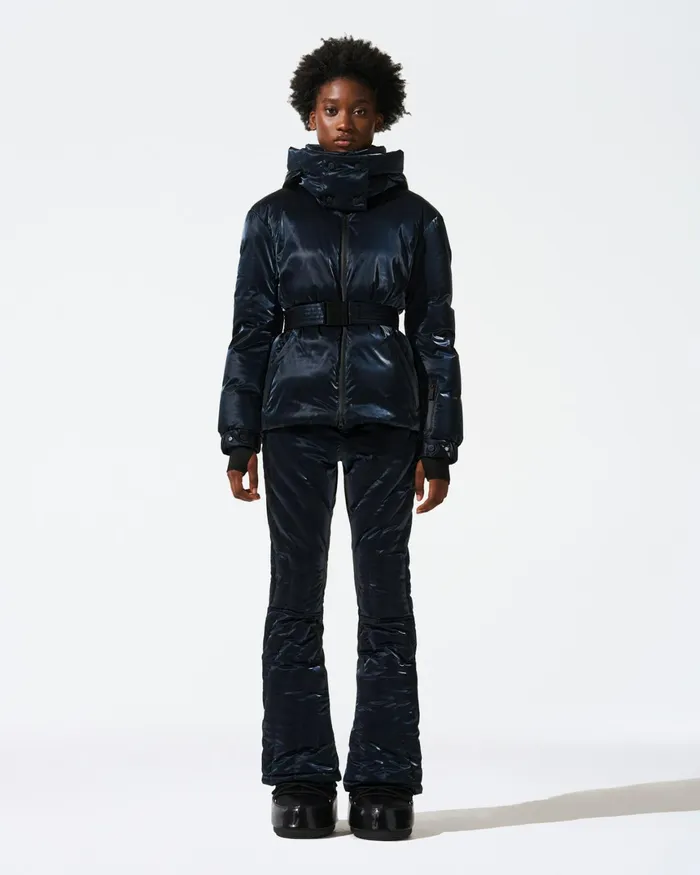 Perfect Moment Candice Down Parka Jacket Blue Liquid Women Ski Jackets