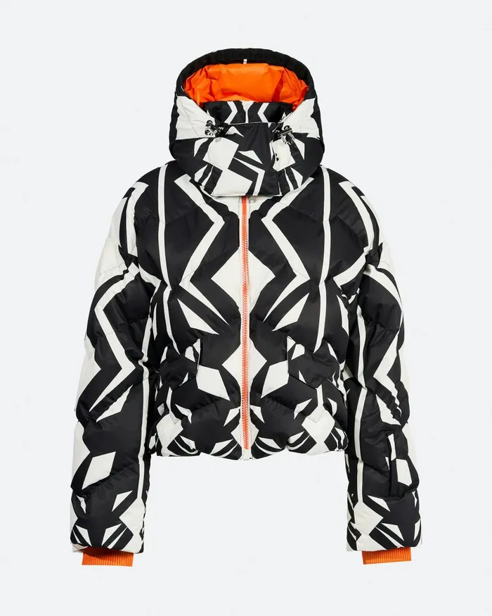 Perfect Moment Mountain Puffer Jacket White and Black Women Jackets