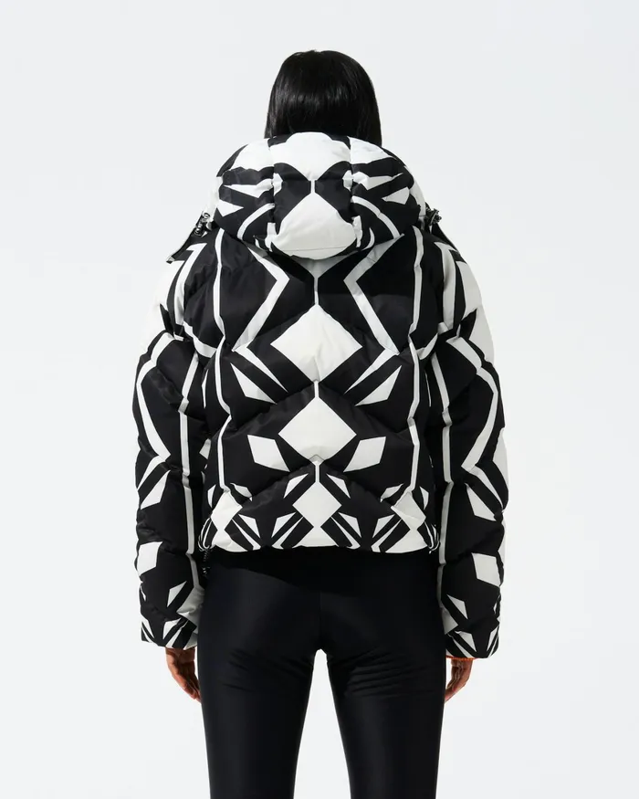 Perfect Moment Mountain Puffer Jacket White and Black Women Jackets