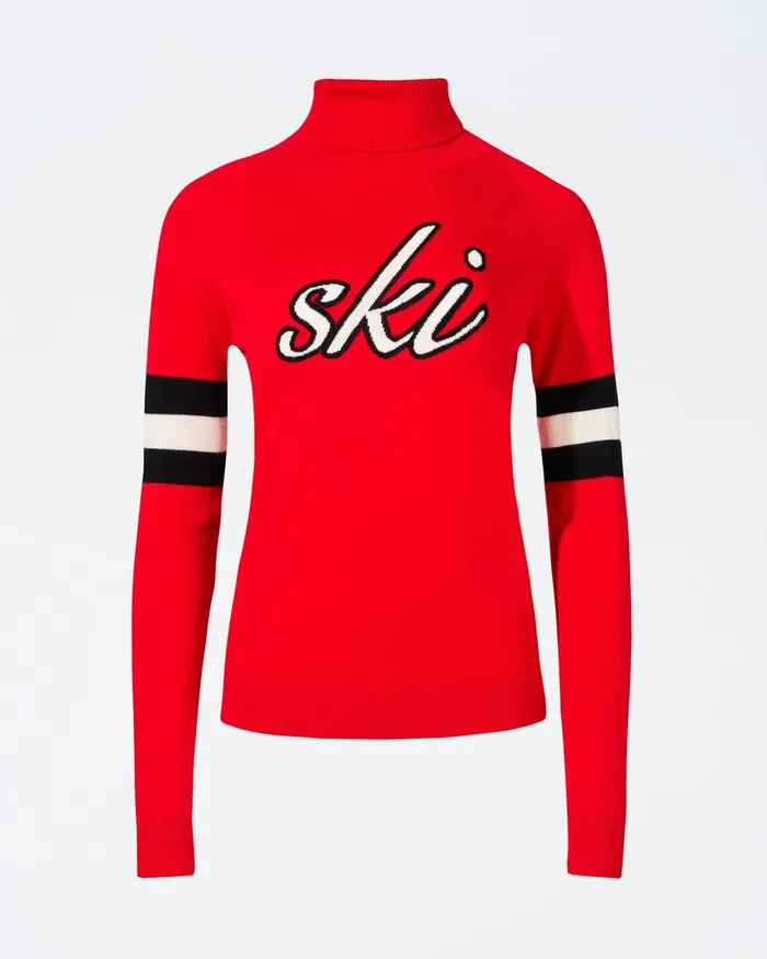 Perfect Moment Neve Merino Wool Sweater Red Women Tops