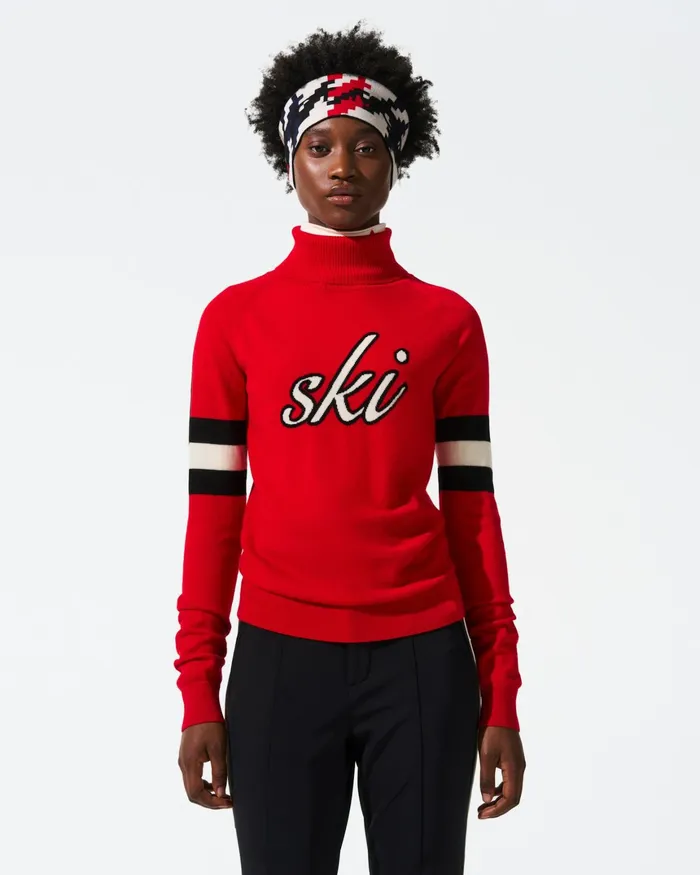 Perfect Moment Neve Merino Wool Sweater Red Women Tops