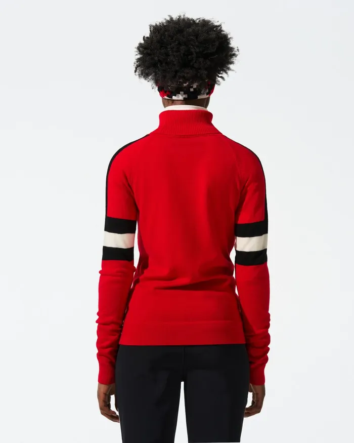 Perfect Moment Neve Merino Wool Sweater Red Women Tops