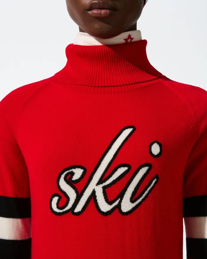 Perfect Moment Neve Merino Wool Sweater Red Women Tops