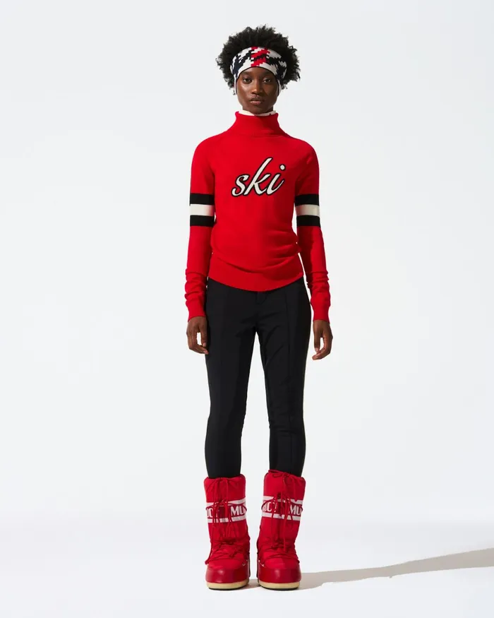 Perfect Moment Neve Merino Wool Sweater Red Women Tops