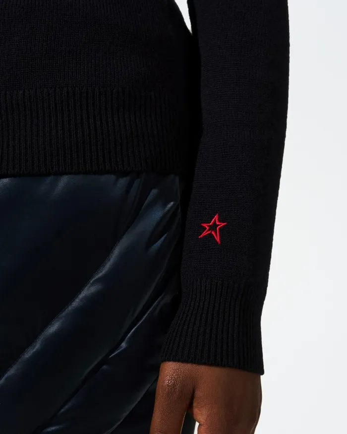 Perfect Moment Powder Merino Wool Sweater Navy Women Tops