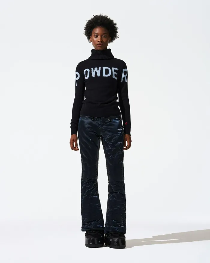 Perfect Moment Powder Merino Wool Sweater Navy Women Tops