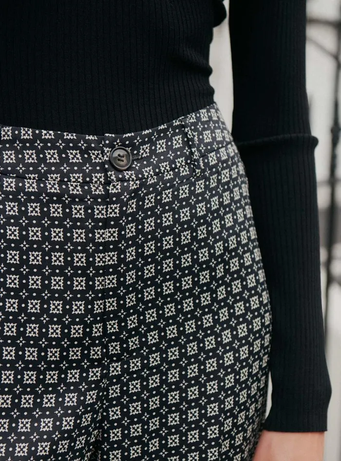 Petite Mendigote Pants Fw24 Pantalon Pauline Geometrique Black 8211 Women