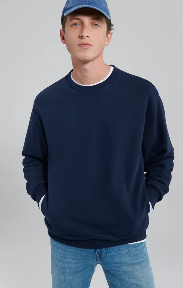 Pocket Sweatshirt In Navy Blazer Men Mavi Jeans Loungewear