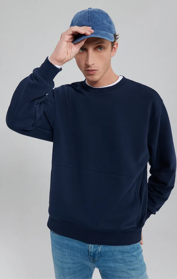 Pocket Sweatshirt In Navy Blazer Men Mavi Jeans Loungewear Pocket Sweatshirt In Navy Blazer Men Mavi Jeans Loungewear